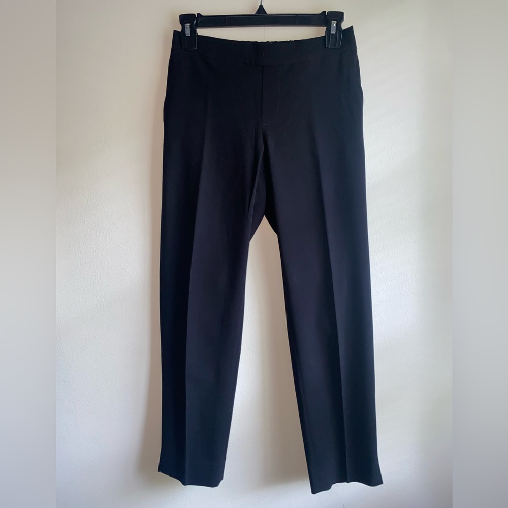 Banana Republic Hayden Pull-on Black Pants Size 0 Elastic waist Ankle Mid-Rise